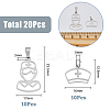20Pcs 2 Style 201 Stainless Steel Pendants STAS-HY0001-16-2