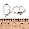 Heart Brass Enamel Lobster Claw Clasps KK-Z147-02P-02A-3