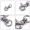 Zinc Alloy Swivel Lobster Claw Clasps PALLOY-PH0001-01B-4
