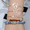 5Pcs 5 Styles Iron Alloy Link Bracelets Set for Women  JJ5494-6-1