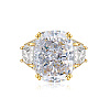 Brass Micro Pave Cubic Zirconia Finger Rings FS-WGEECB6-01-1