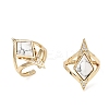 Brass Micro Pave Cubic Zirconia Cuff Rings for Women GG-CBA7610-11G-05-4