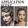 1Pc Rhinestone Mesh Headpiece Cap AJEW-HY0002-55S-5
