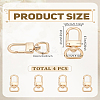4Pcs Zinc Alloy Swivel Clasps FIND-LP0009-69-2