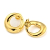 Ion Plating(IP) 304 Stainless Steel Stud Earrings for Women EJEW-A108-07G-2