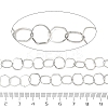 Rack Plating Brass Hexagon Link Chains CHC-N009-03P-3