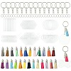 DIY Acrylic Pendant Keychain with Faux Suede Tassel Making Kits DIY-CJ0002-68-1