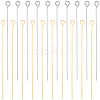 100Pcs 2 Colors Brass Eye Pins KK-BBC0020-58-1