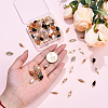 80Pcs 8 Style Natural Gemstone Connector Charms PALLOY-YW00066-5