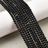Natural Black Onyx Round Bead Strands G-A130-3mm-K04-5