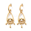 304 Stainless Steel Shell Pearl Dangle Stud Earrings for Women EJEW-U051-06G-4