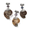Natural Fluorite Fossil Snail Pendants G-F062-14-1