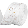 10 Yards Gold Stamping Star Polyester Printed Ribbon OCOR-WH20012-23C-1