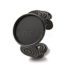 Spiral 304 Stainless Steel Cuff Ring Components STAS-P454-02D-B-1