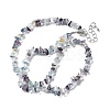 Natural Supper 7 Rutilated Quartz Chip Beaded Necklaces for Men Women NJEW-G159-01P-4