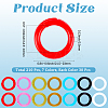 210Pcs 7 colors Plastic Loose Leaf Book Binder Rings KY-CP0001-25A-2