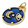 Brass Micro Pave Cubic Zirconia Pendants KK-K339-03B-G-2