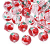 Transparent Glass Enamel Beads GLAA-N049-029-2