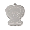 Non-Tarnish 201 Stainless Steel Pendants STAS-C095-24P-1
