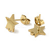 Ion Plating(IP) 304 Stainless Steel Stud Earring Findings X-STAS-I206-70G-2