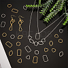 32Pcs 8 Styles 304 Stainless Steel Linking Rings STAS-UN0060-54-3