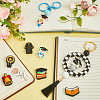 14Pcs 8 Styles Graduation Season Theme Silicone Focal Beads SIL-SC0002-18-4