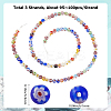 3 Strands Handmade Millefiori Glass Round Bead Strands LAMP-LT0001-16A-2
