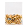 3Pcs Moon Eye Alloy Enamel with Rhinestone Charm Aluminum Cable Chain Bag Decorative Chains HJEW-NB00285-8