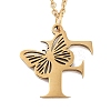 PVD Vacuum Plating 201 Stainless Steel Necklaces NJEW-R267-01F-G-1