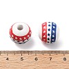 Independence Day Themes Wood European Beads WOOD-I014-01C-3