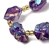 Electroplated Raw Rough Natural Amethyst Beads Strands G-Z131-J02-13-4