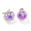 UV Plating Rainbow Iridescent Acrylic Beads OACR-F004-02E-2