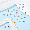 72Pcs 12 Colors 201 Stainless Steel Rhinestone Charms STAS-ME0002-32-5