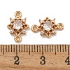 Brass Cubic Zirconia Star Connector Charms KK-U037-32G-01-3