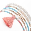 Glass Seed Beads Stretch Bracelet Sets BJEW-JB08955-5