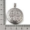 316 Stainless Steel Locket Pendants STAS-C123-04A-P-3