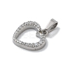 304 Stainless Steel Micro Pave Cubic Zirconia Pendants STAS-Z107-04P-01-2