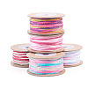 5 Rolls 5 Colors Segment Dyed Macrame Cotton Cord OCOR-TA0004-05A-1