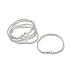 Heart and Random Letter Beads Stretch Bracelet for Teen Girl Women BJEW-JB06996-1