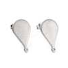 Non-Tarnish 201 Stainless Steel Stud Earring Findings STAS-G277-04P-1