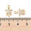 Brass Micro Pave Cubic Zirconia Connector Charms KK-R219-06G-3