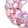 Synthetic Moonstone Beads Strands G-P528-J03-05-3