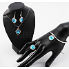 Heart Alloy with Crystal Pendant Necklace & Dangle Earring & Charm Bracelet & Ring FS-WGCCC64-01-1