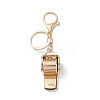 Shining Zinc Alloy Rhinestone Whistle Pendant Keychain LS-KEYC-O014-01G-02-2