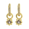 Rack Plating Brass Pave Clear Cubic Zirconia Hoop Earrings for Women EJEW-G410-47G-1