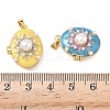 Brass Enamel Locket Pendants KK-F923-02C-G-4