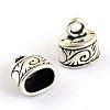 Tibetan Style Alloy Cord Ends TIBEP-S300-03AS-RS-1