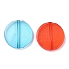 Flat Round Transparent Acrylic Beads X-MACR-R546-26-2
