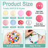 80Pcs 8 Styles Mixed Styles Acrylic Beads OACR-TA0005-11-4