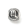 Brass Clear Cubic Zirconia European Beads FIND-M049-01AS-01-1